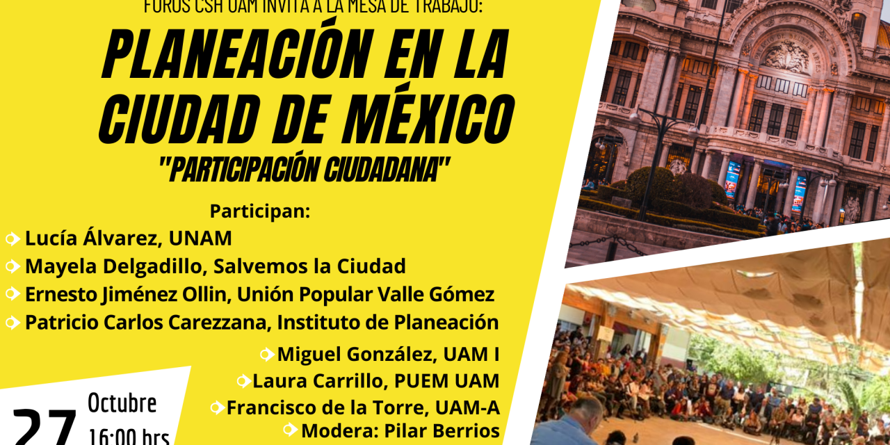 Planeación en la Ciudad de méxico. mesa «participación ciudadana»