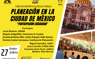 Planeación en la Ciudad de méxico. mesa «participación ciudadana»